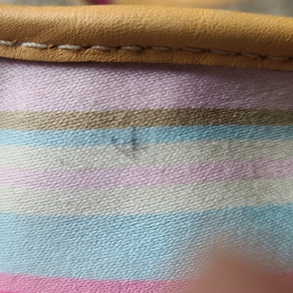 Coach Striped Flap Satchel Handbag - Picture 5 of 10